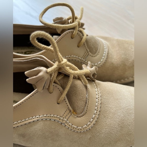 BREVITT BOUNCERS Vintage Tan Suede Shoes Tassle Tie Made in England Countrycore - Picture 9 of 14